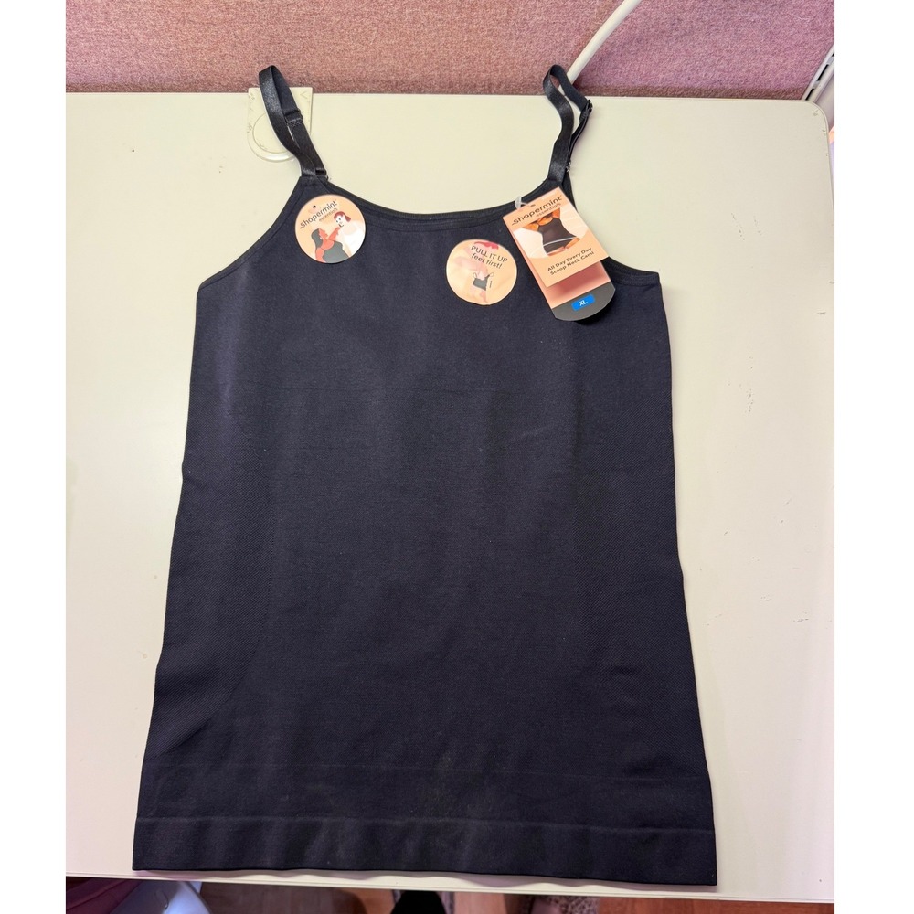 NWT Shapermint Essentials Scoop Neck Shaping Cami Tank Black XL NWT Seamless - Picture 4 of 9